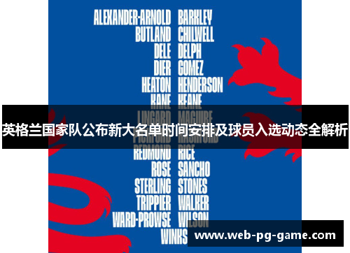 英格兰国家队公布新大名单时间安排及球员入选动态全解析 英格兰国家队公布新大名单时间安排及球员入选动态全解析